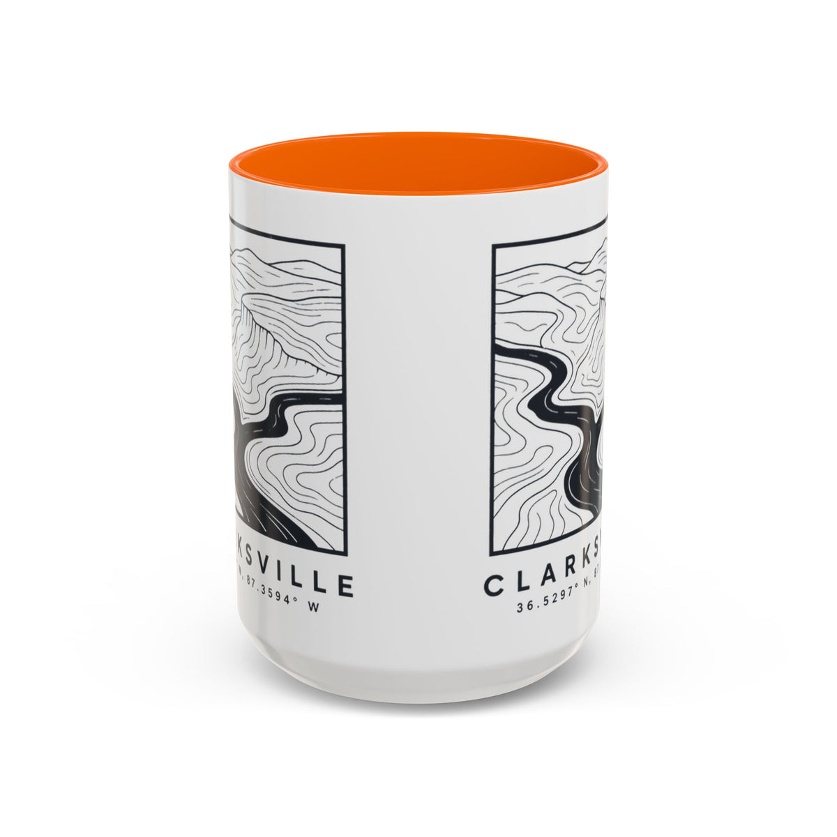 Clarksville Topo Map Accent Mug