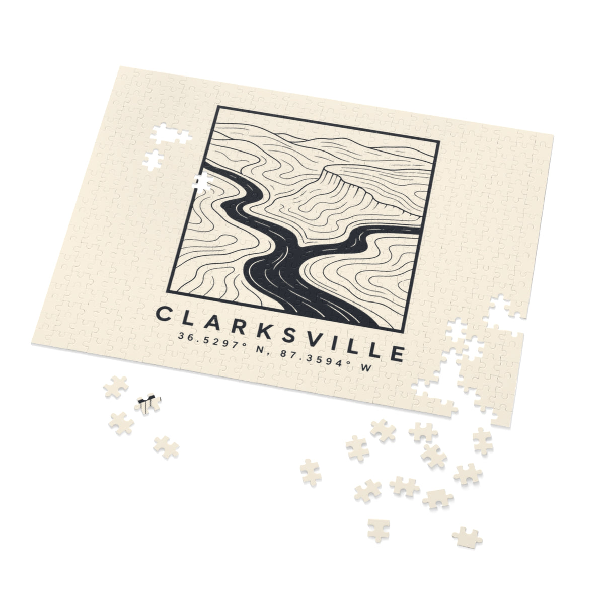 Clarksville Topo Map Puzzle