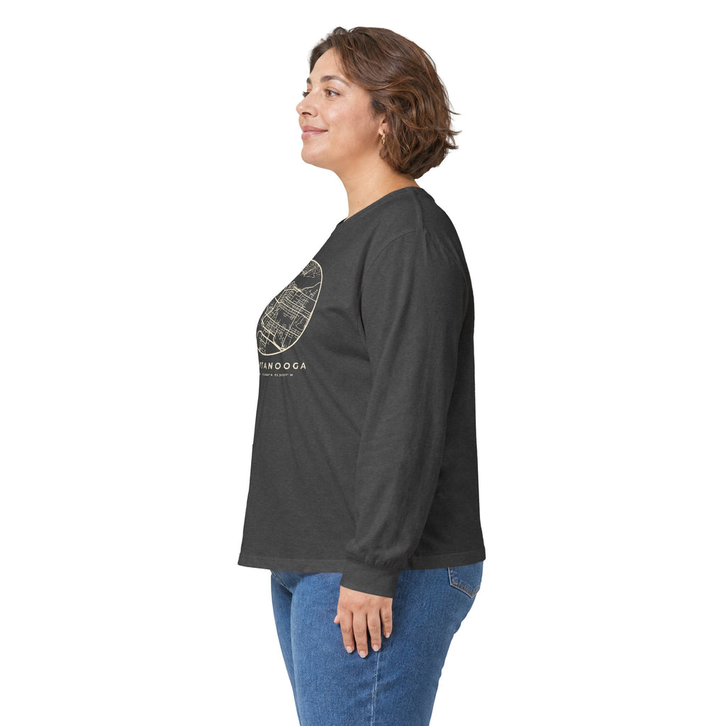 Chattanooga Street Map Long Sleeve T-Shirt