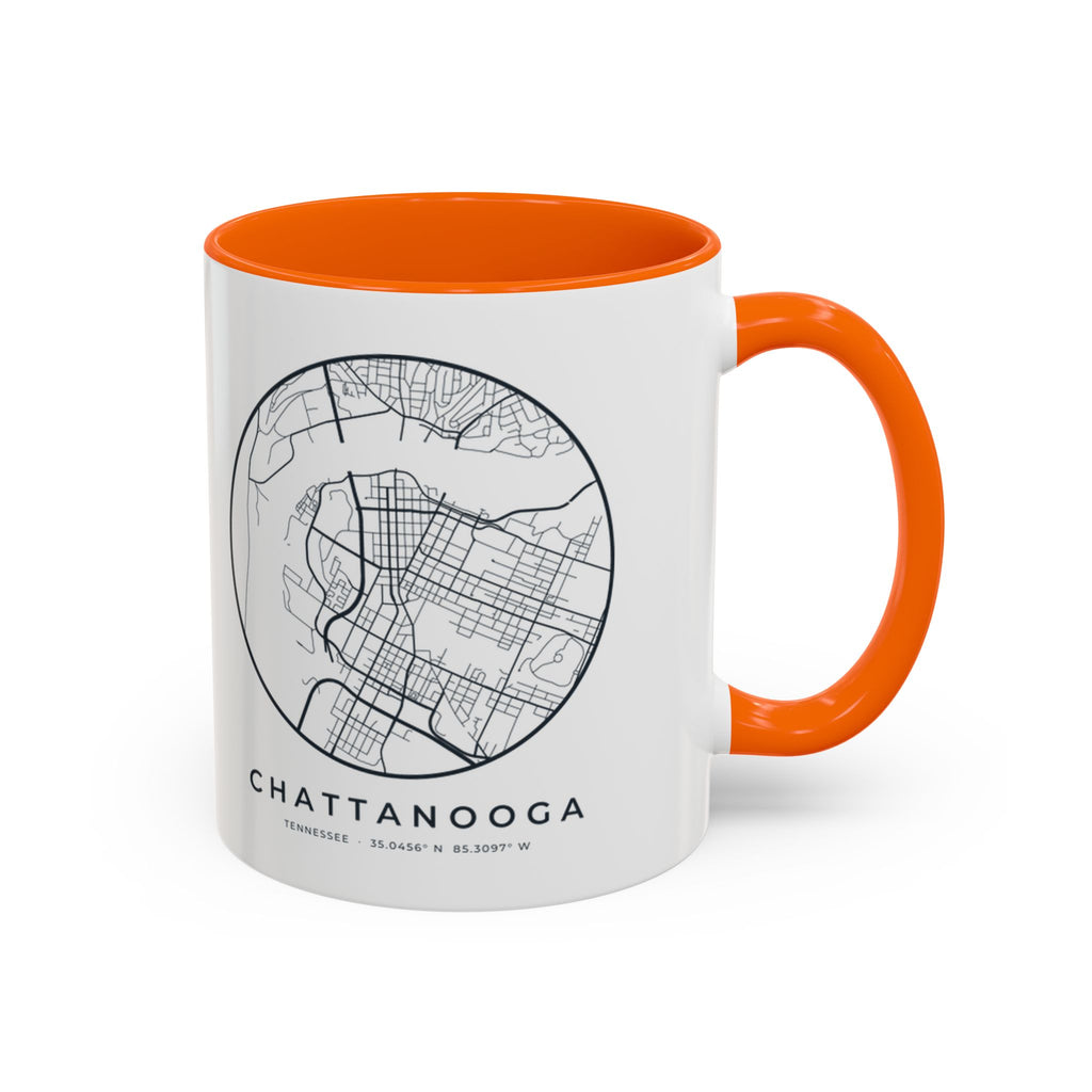 Chattanooga Street Map Accent Mug