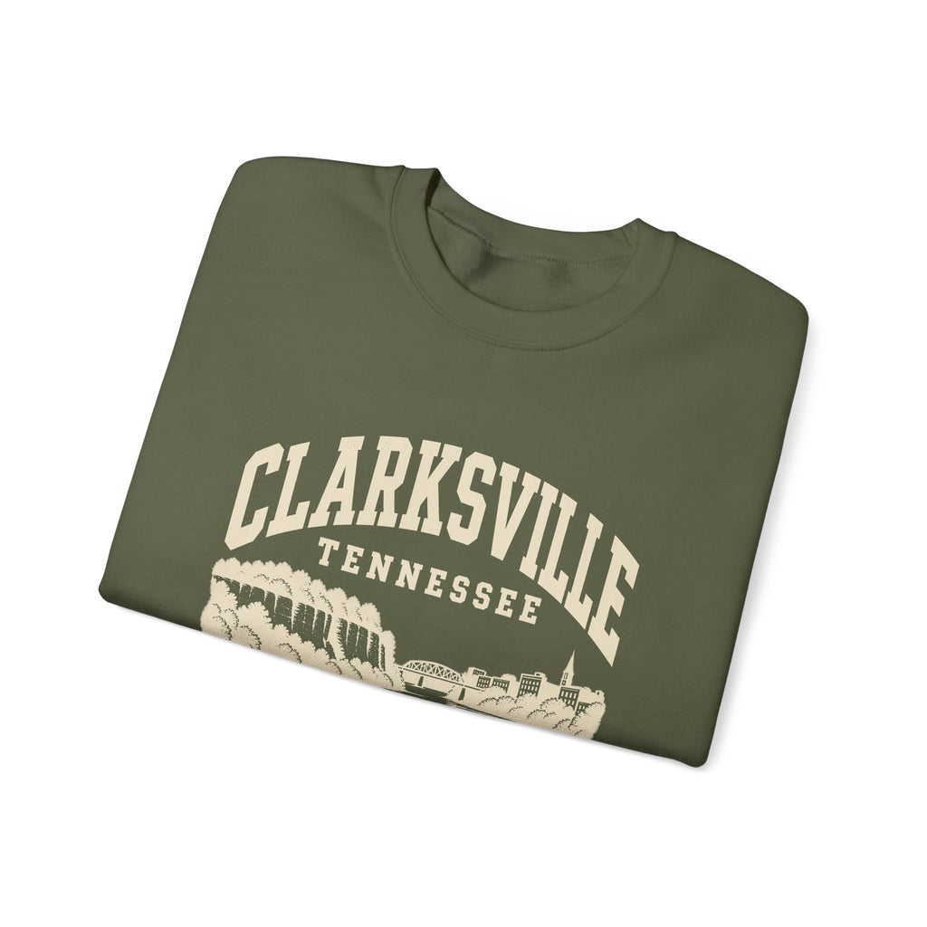 Clarksville Vintage Varsity Crewneck Sweatshirt