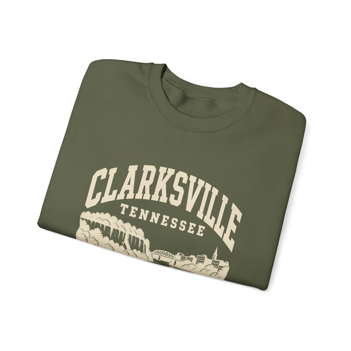 Clarksville Vintage Varsity Crewneck Sweatshirt