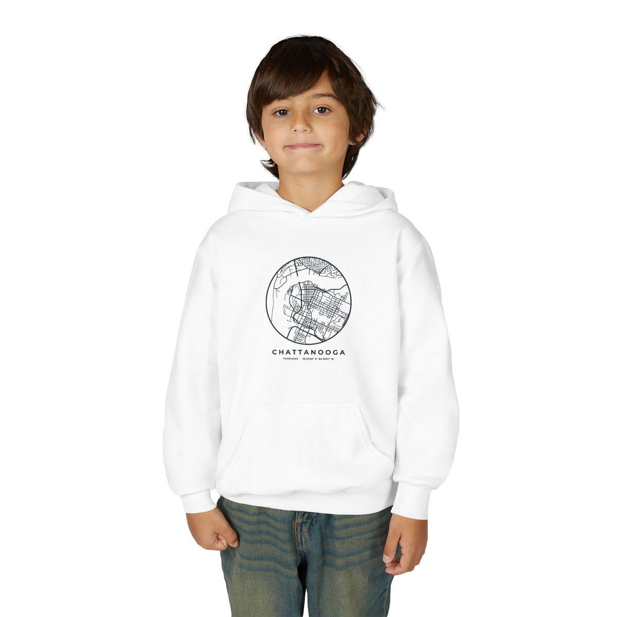 Chattanooga Street Map Kids Hoodie