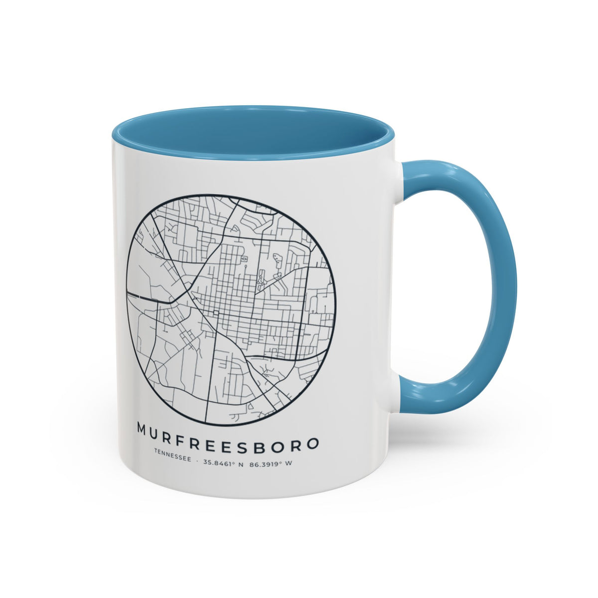 Murfreesboro Street Map Accent Mug