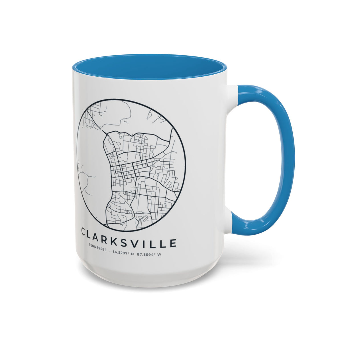 Clarksville Street Map Accent Mug