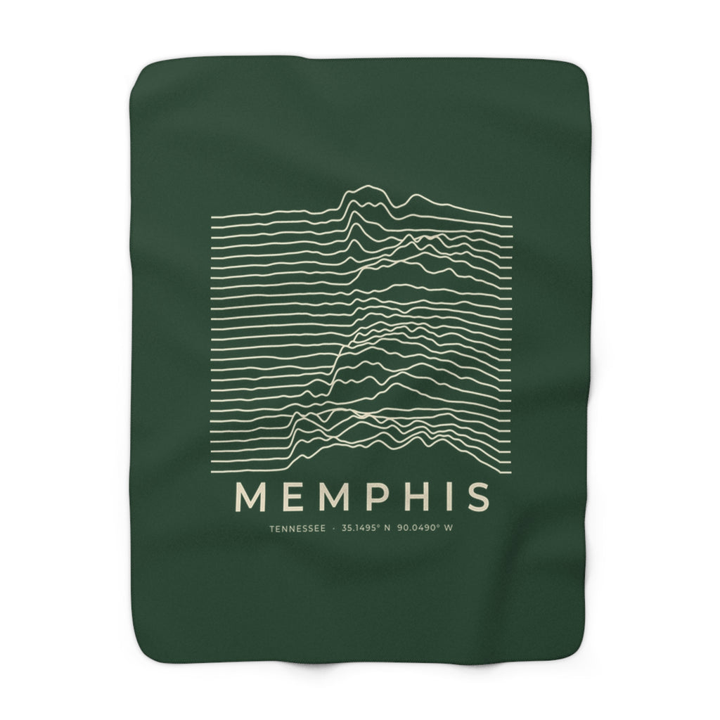 Memphis Ridgeline Sherpa Blanket (Forest Green)