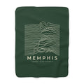 Memphis Ridgeline Sherpa Blanket (Forest Green)