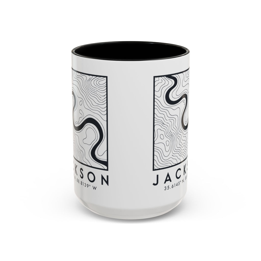 Jackson Topo Map Accent Mug