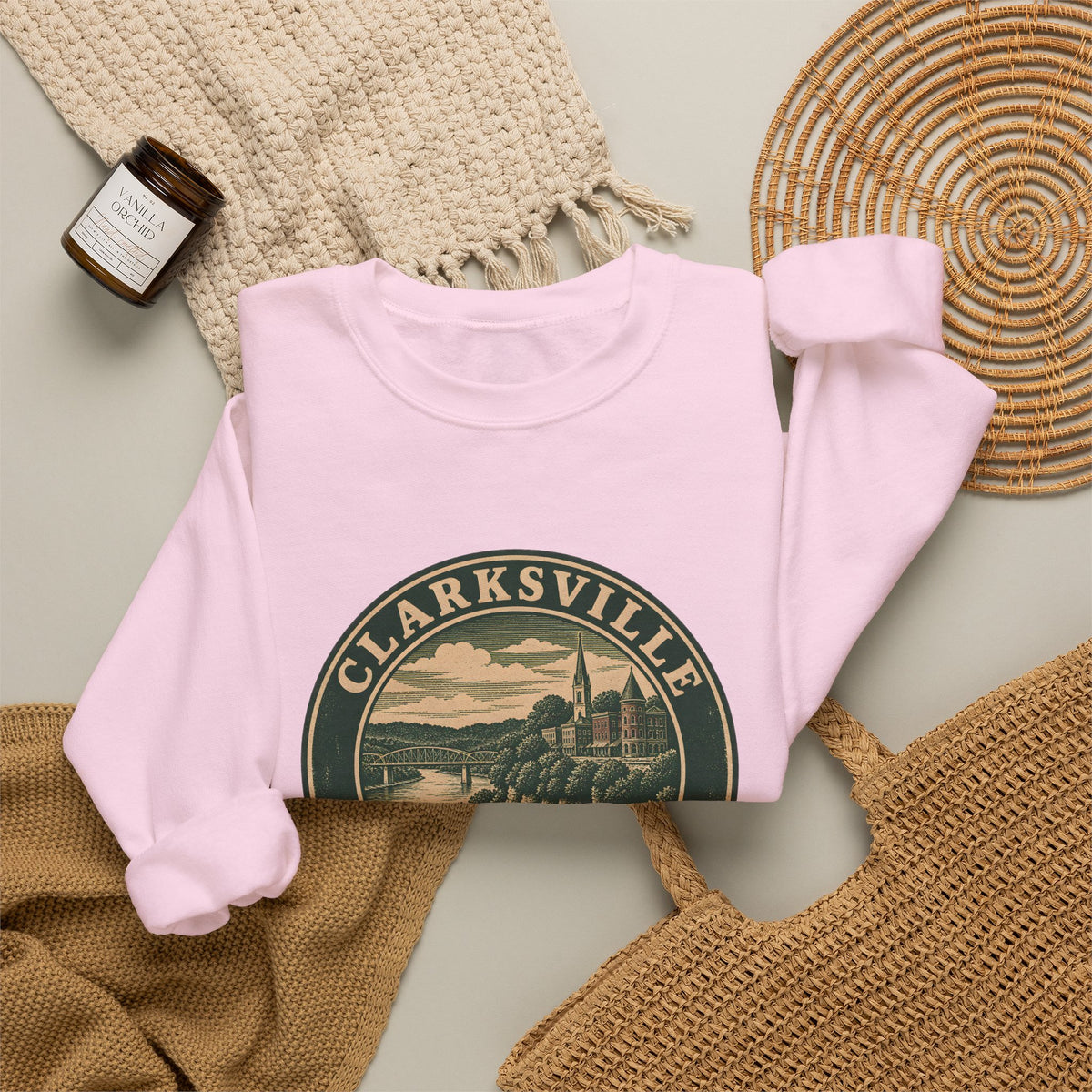 Clarksville Park Badge Crewneck Sweatshirt