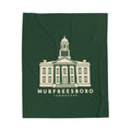 Murfreesboro Rutherford County Courthouse Blanket (Forest Green)