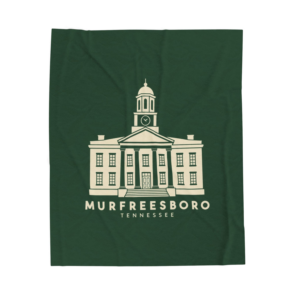 Murfreesboro Rutherford County Courthouse Blanket (Forest Green)