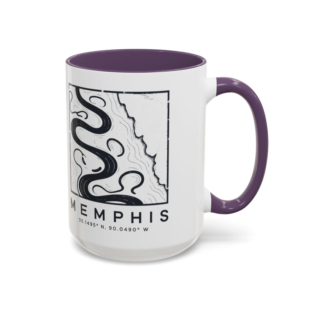Memphis Topo Map Accent Mug