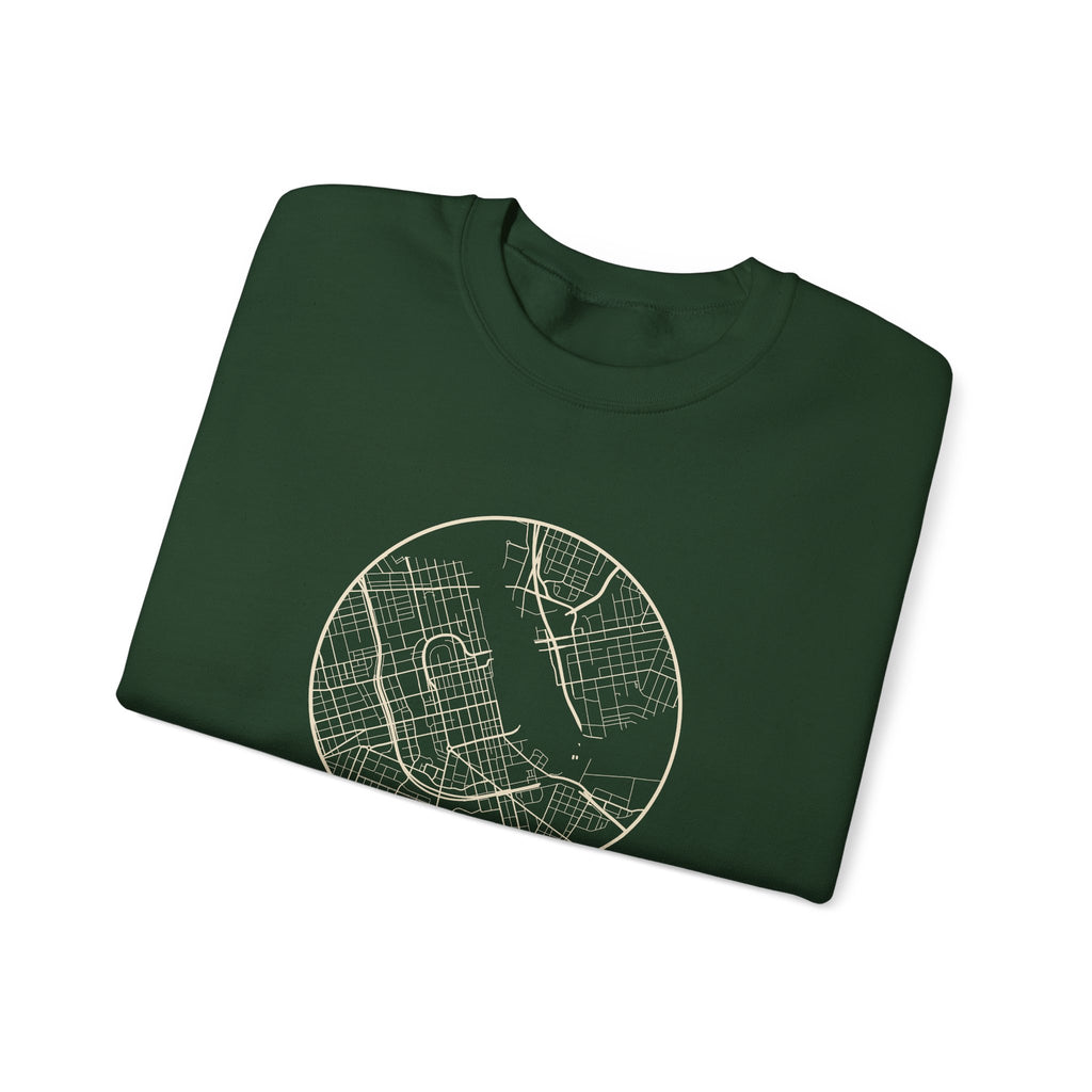 Nashville Street Map Crewneck Sweatshirt
