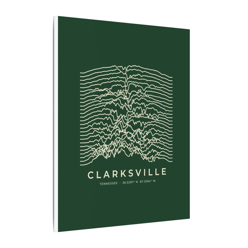 Clarksville Ridgeline Canvas Print (Forest Green)