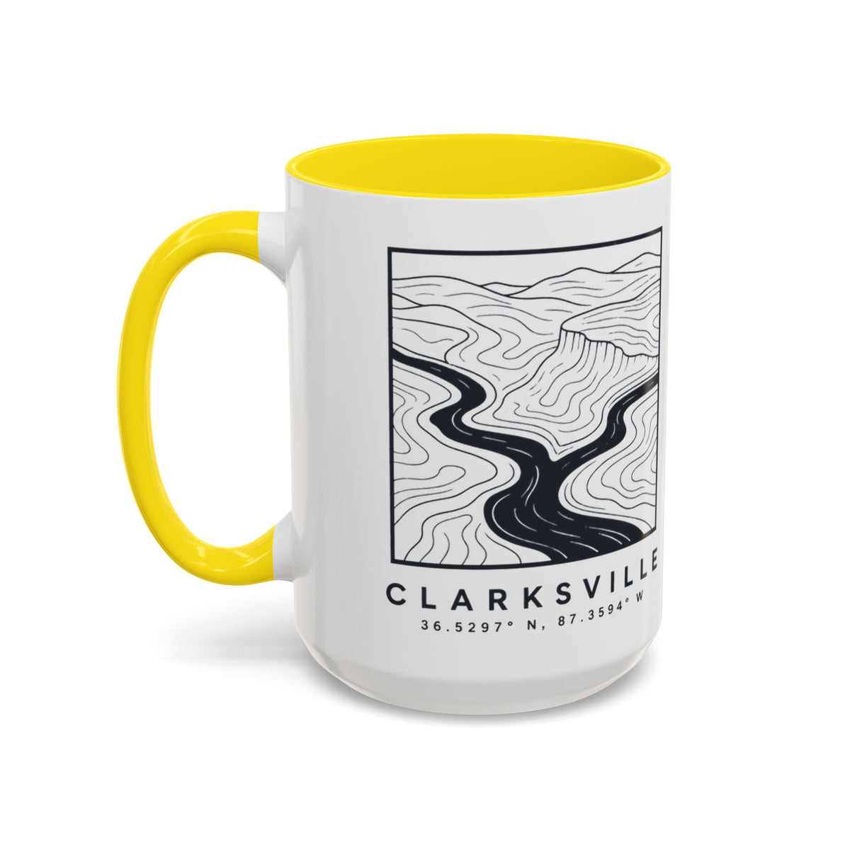 Clarksville Topo Map Accent Mug