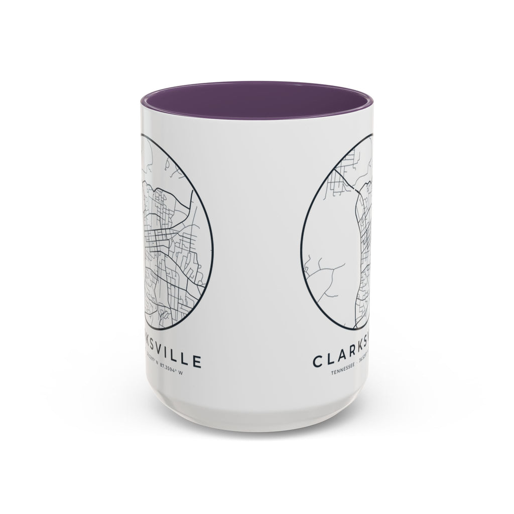 Clarksville Street Map Accent Mug