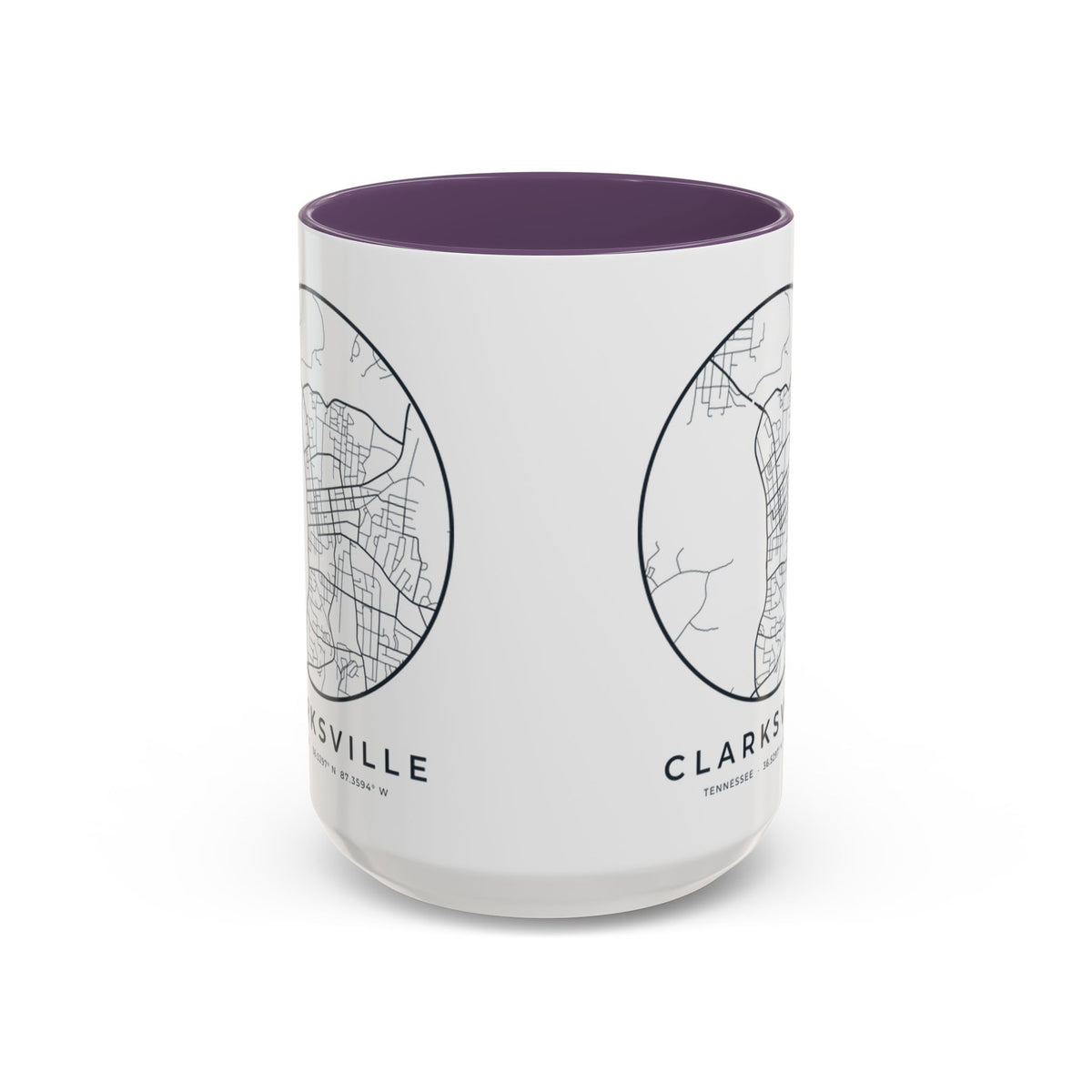 Clarksville Street Map Accent Mug