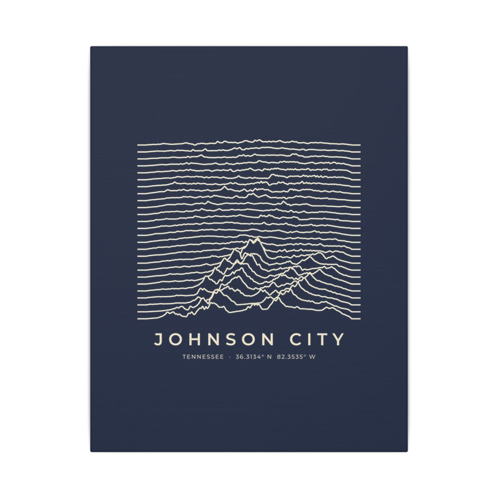 Johnson City Ridgeline Canvas Print (Navy)