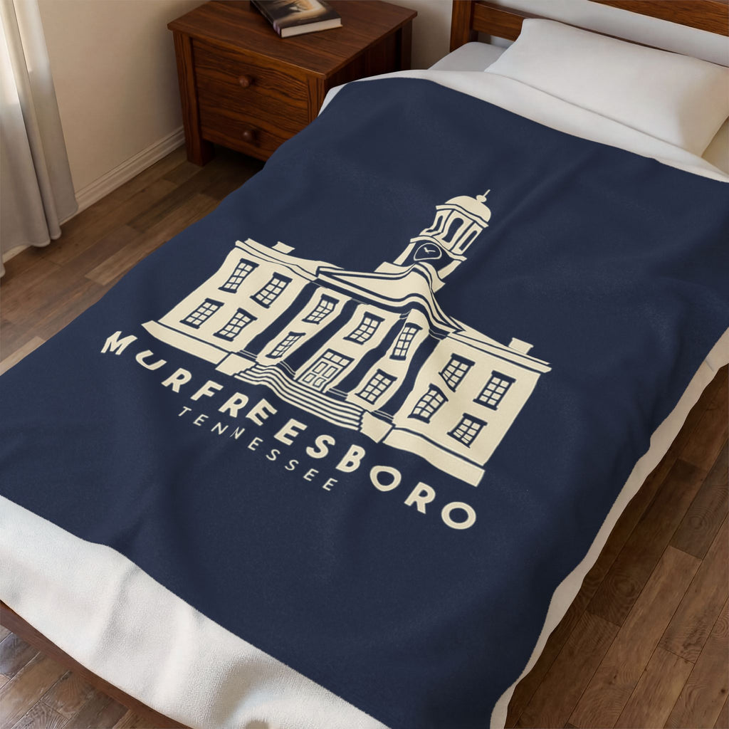 Murfreesboro Rutherford County Courthouse Blanket (Navy)