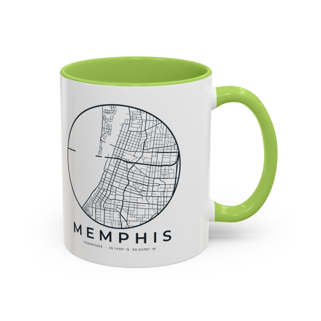 Memphis Street Map Accent Mug