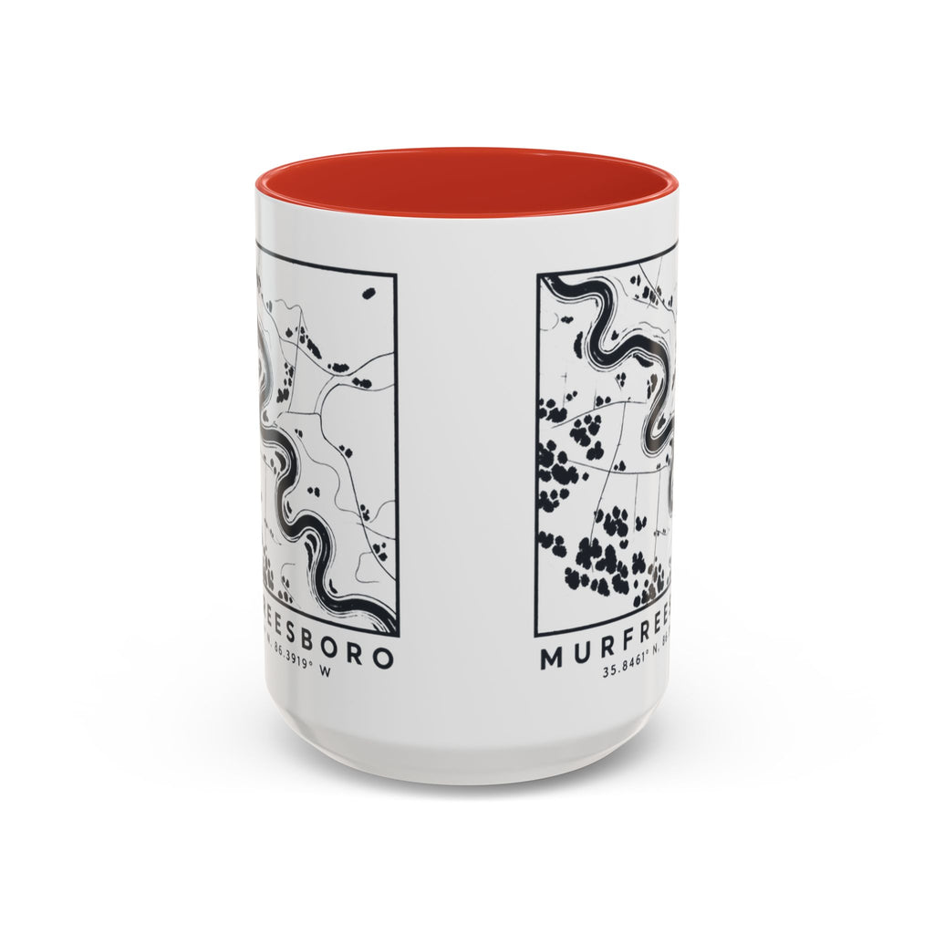Murfreesboro Topo Map Accent Mug