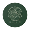Johnson City Street Map Sticker (Forest Green)