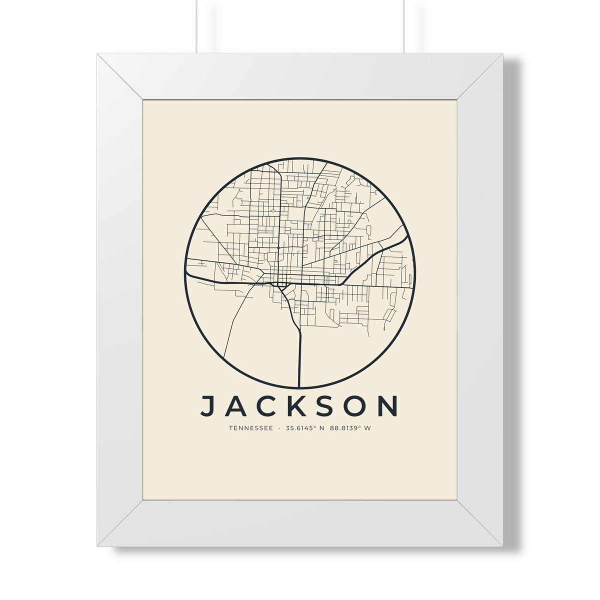 Jackson Street Map Framed Print