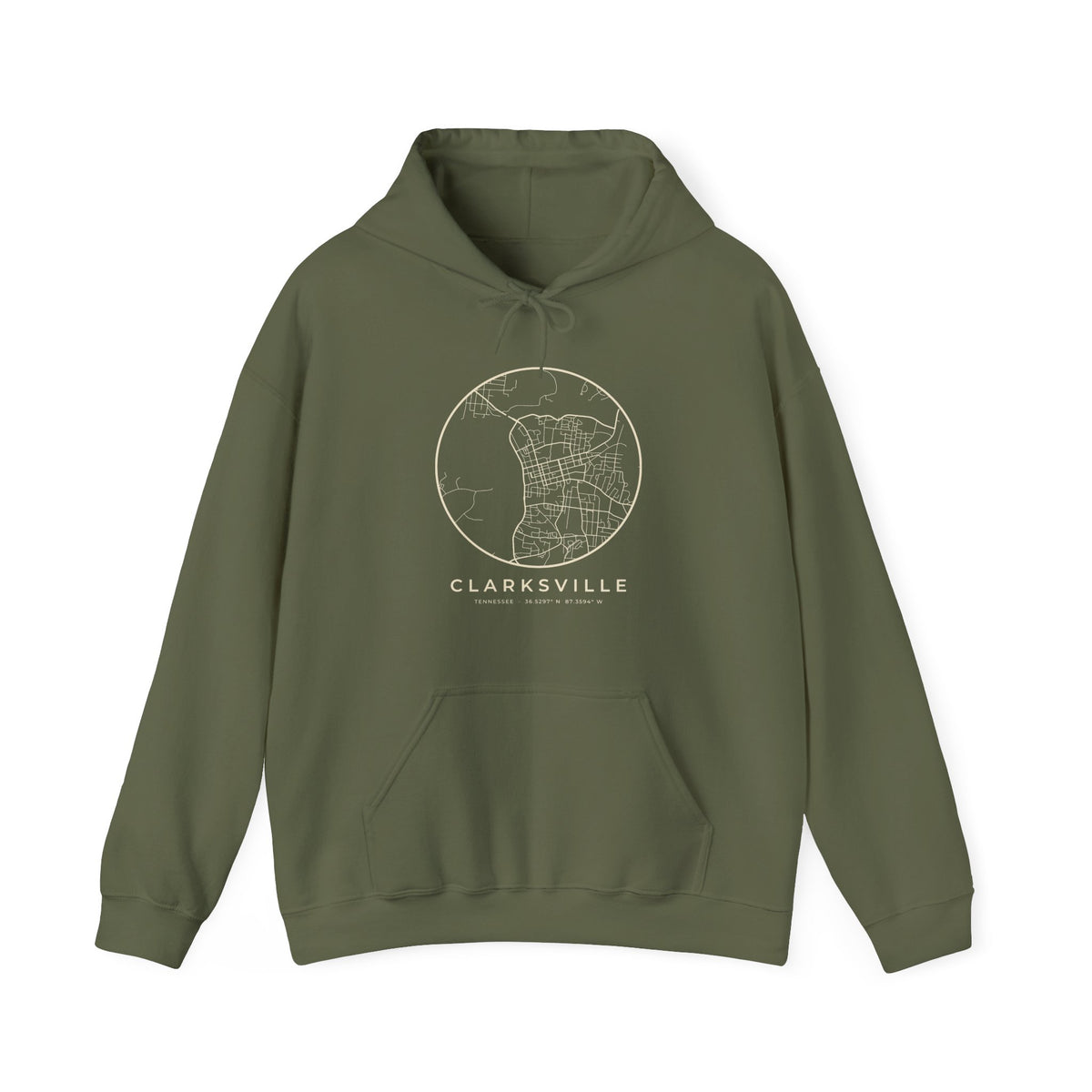 Clarksville Street Map Hoodie