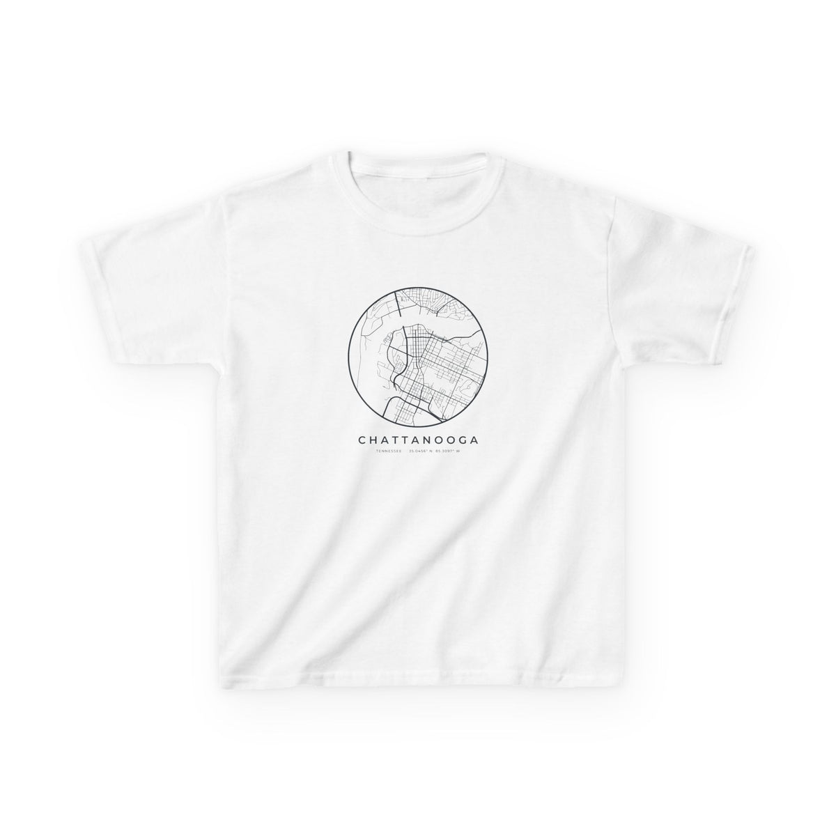 Chattanooga Street Map Kids T-Shirt