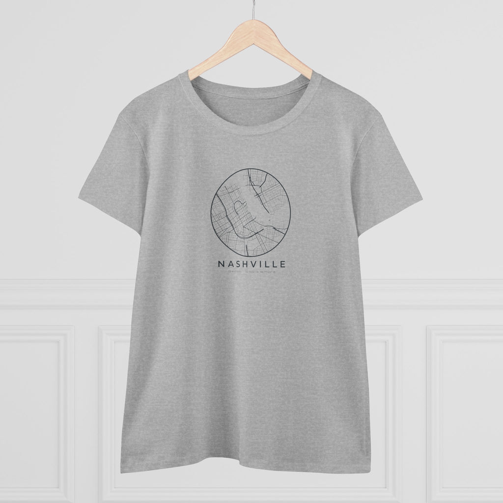 Nashville Street Map Women's T-Shirt