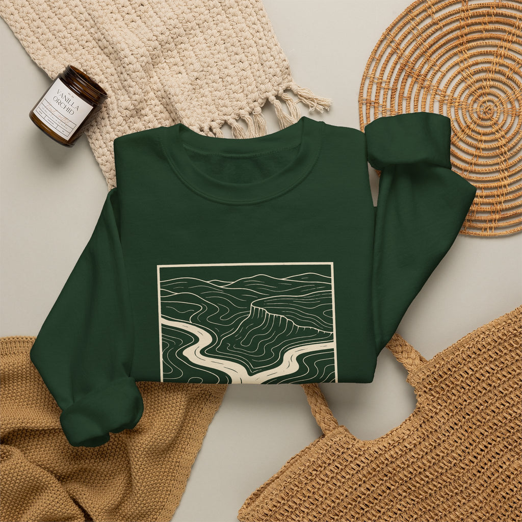 Clarksville Topo Map Crewneck Sweatshirt