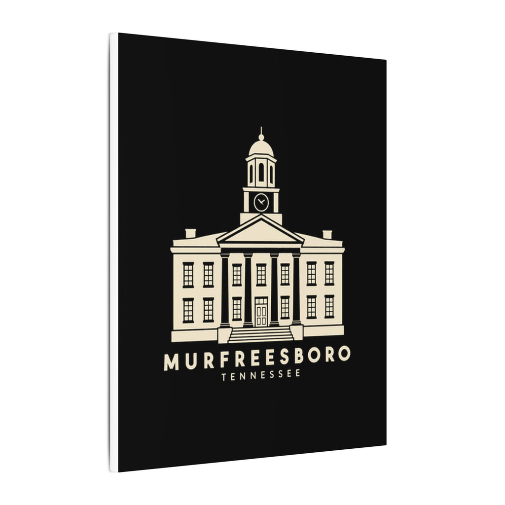 Murfreesboro Rutherford County Courthouse Canvas Print (Black)