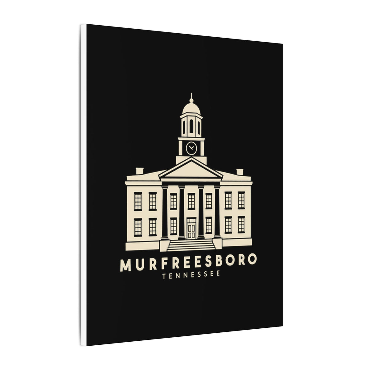 Murfreesboro Rutherford County Courthouse Canvas Print (Black)