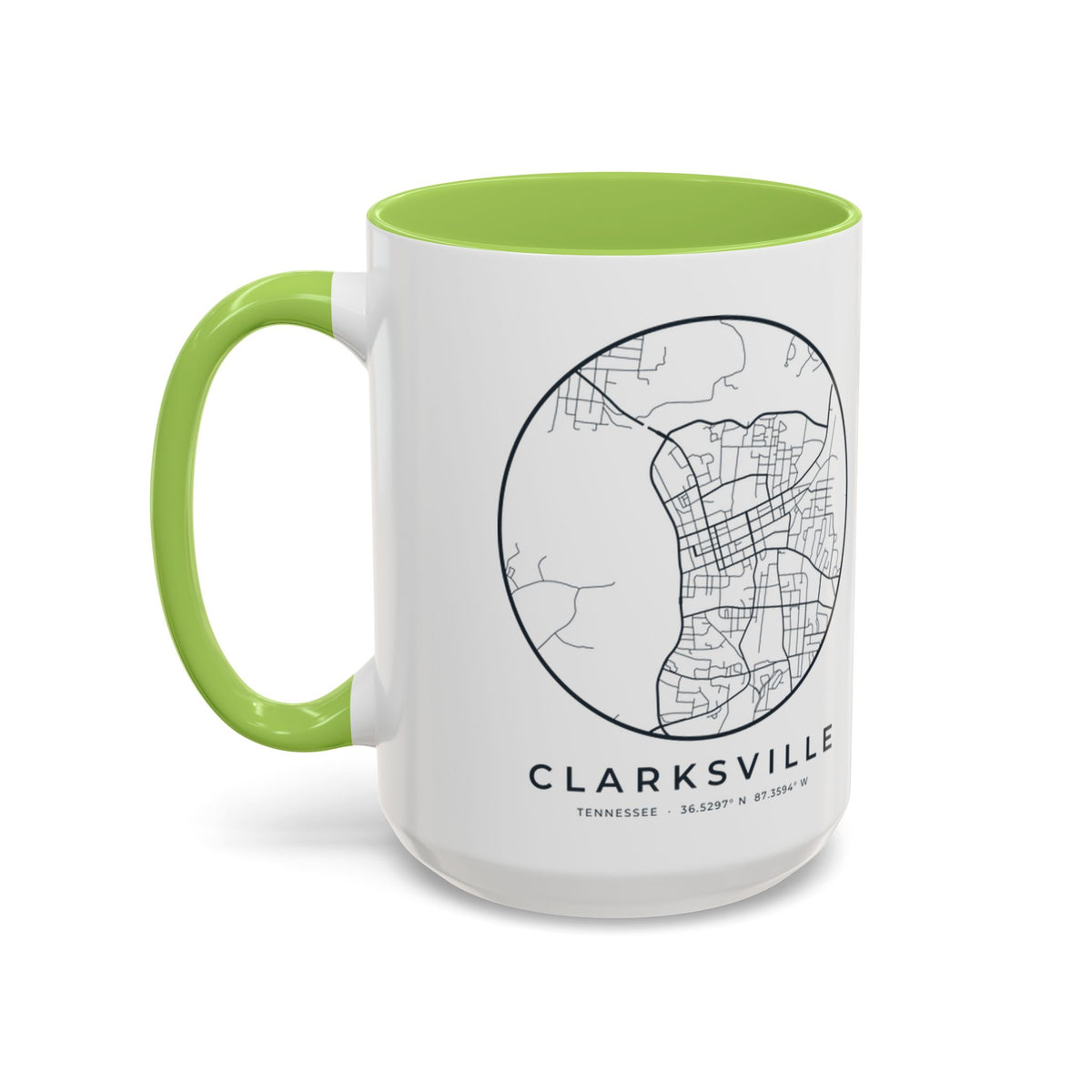 Clarksville Street Map Accent Mug
