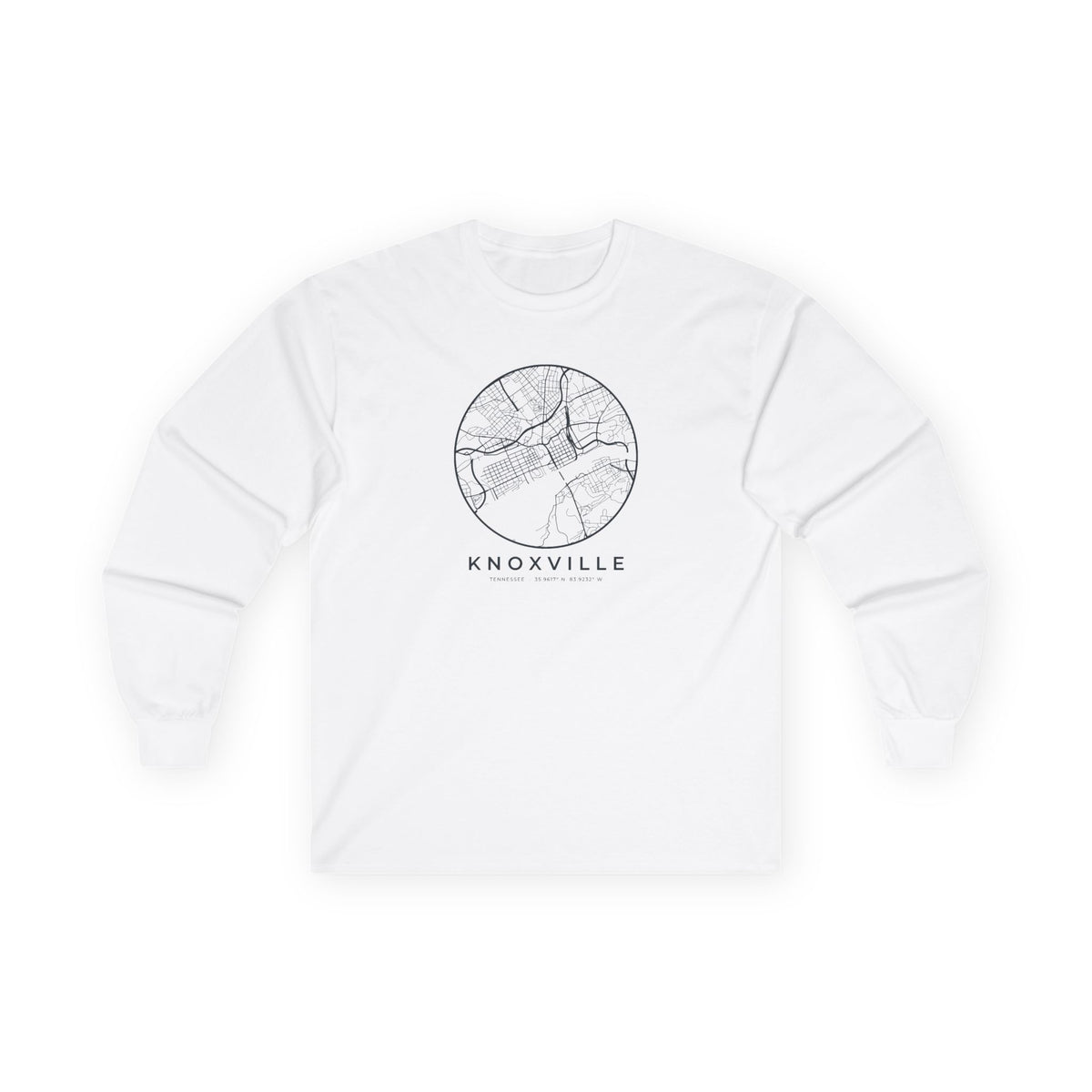 Knoxville Street Map Long Sleeve T-Shirt