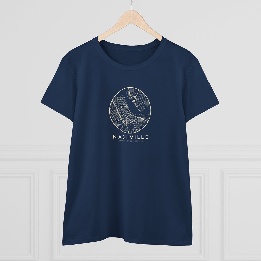Nashville Street Map Women's T-Shirt