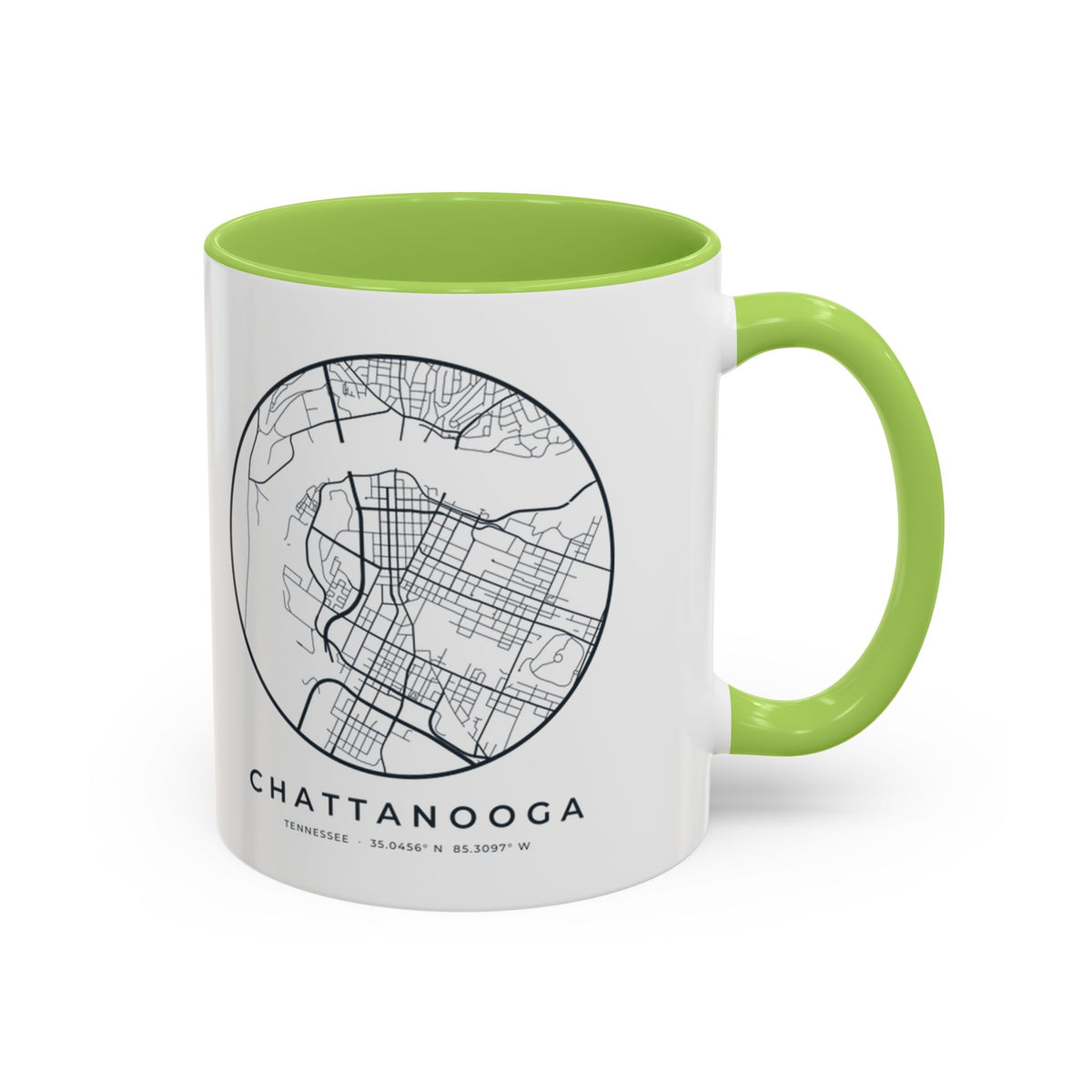 Chattanooga Street Map Accent Mug