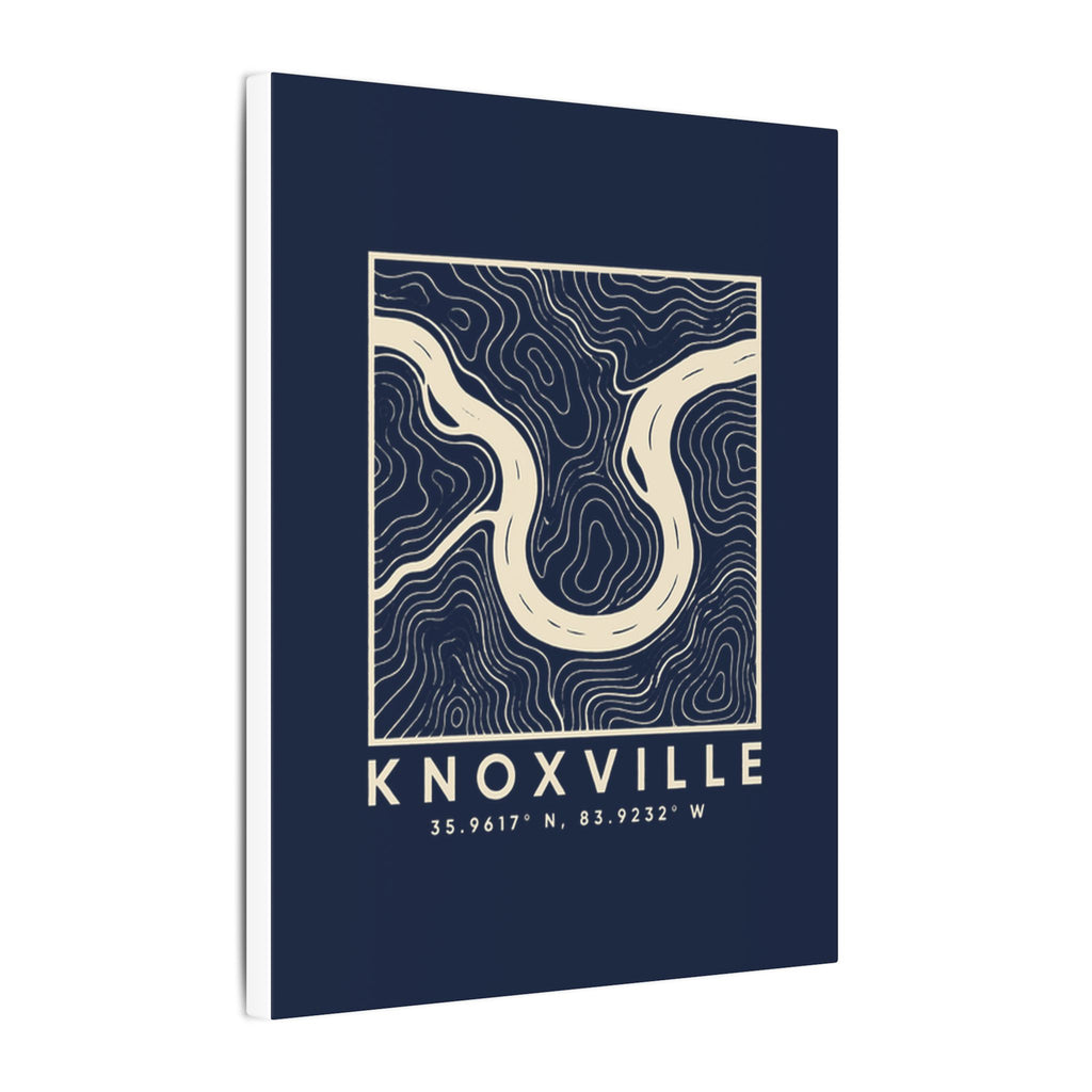 Knoxville Topo Map Canvas Print (Navy)
