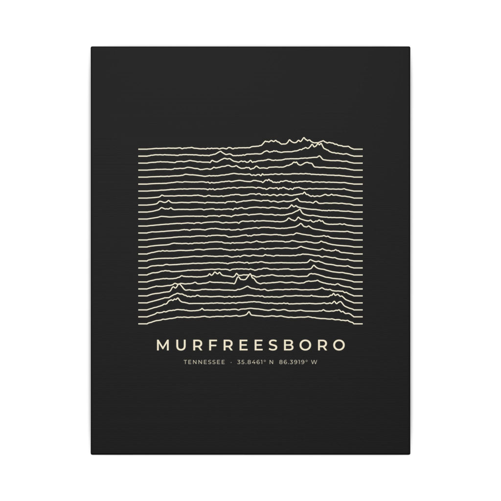 Murfreesboro Ridgeline Canvas Print (Black)