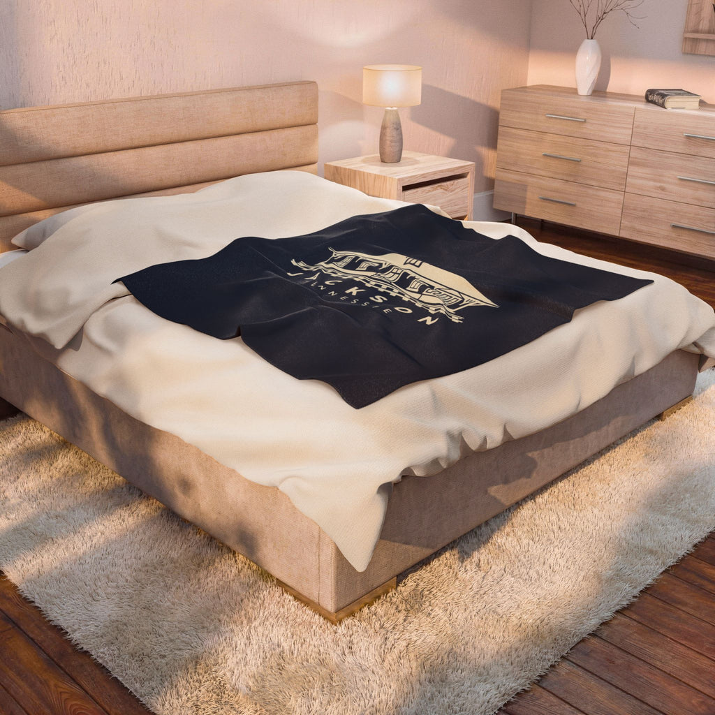 Jackson Train Depot Blanket (Navy)