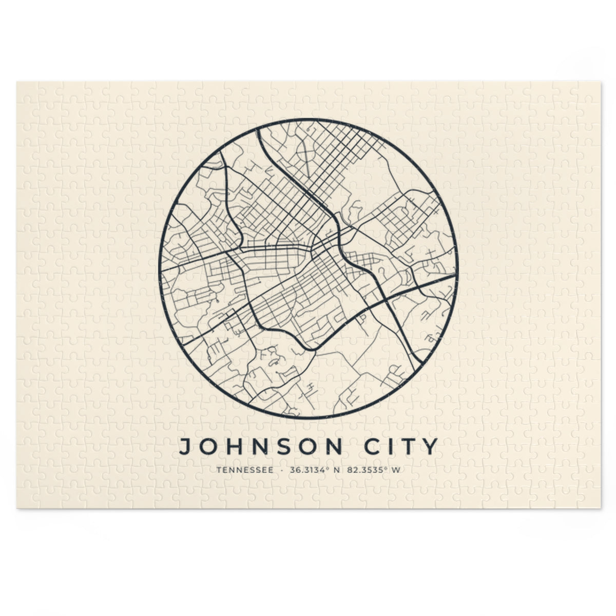 Johnson City Street Map Puzzle