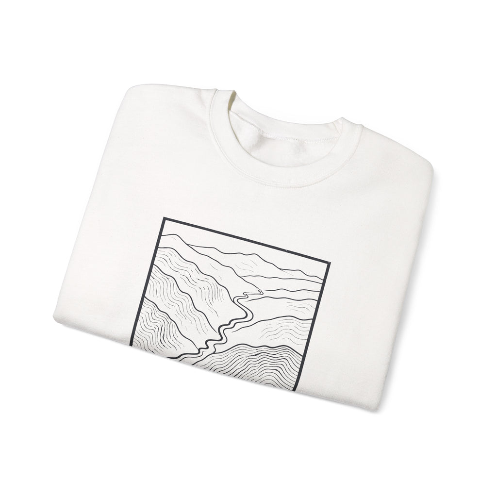 Johnson City Topo Map Crewneck Sweatshirt