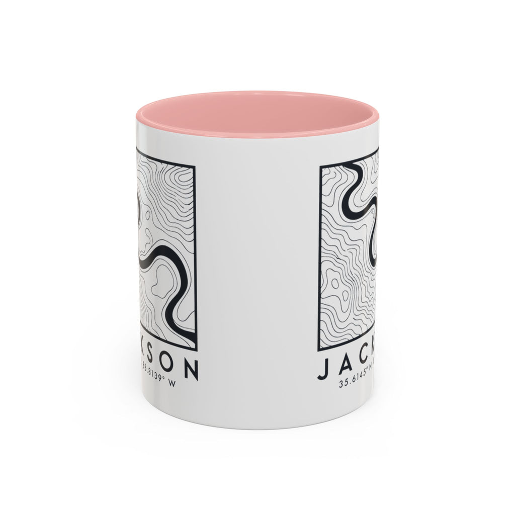 Jackson Topo Map Accent Mug