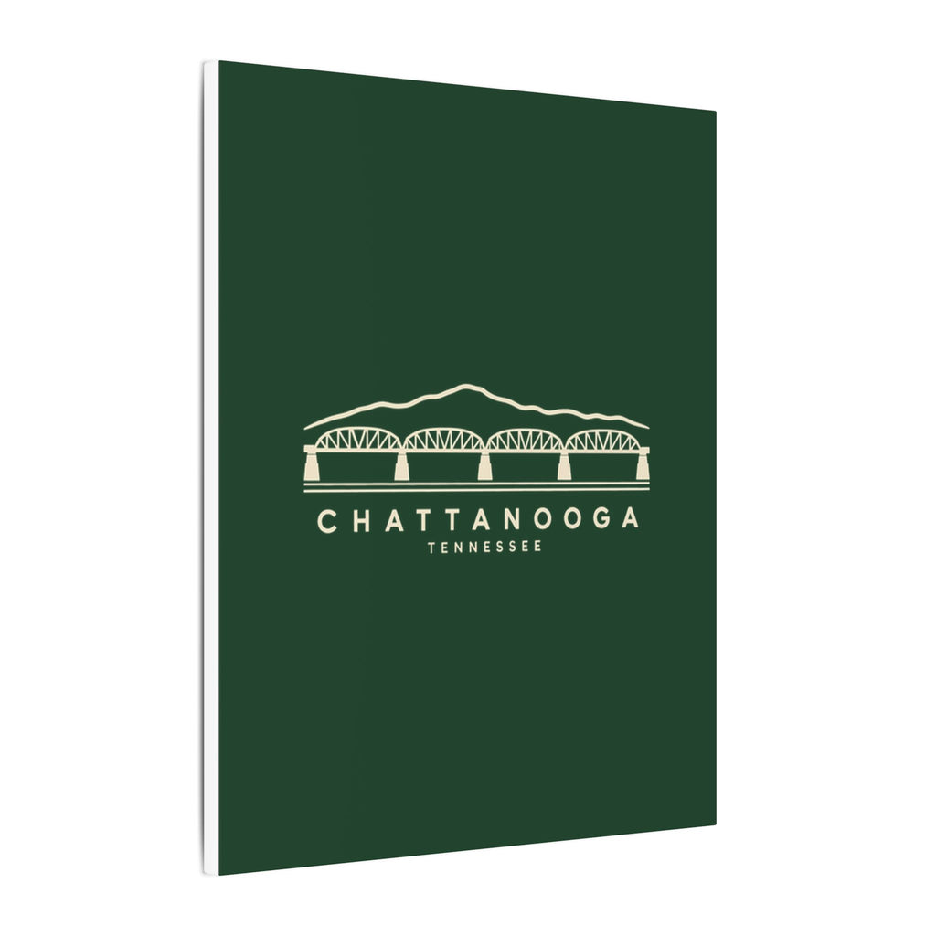 Chattanooga Walnut Street Bridge Canvas Print (Forest Green)