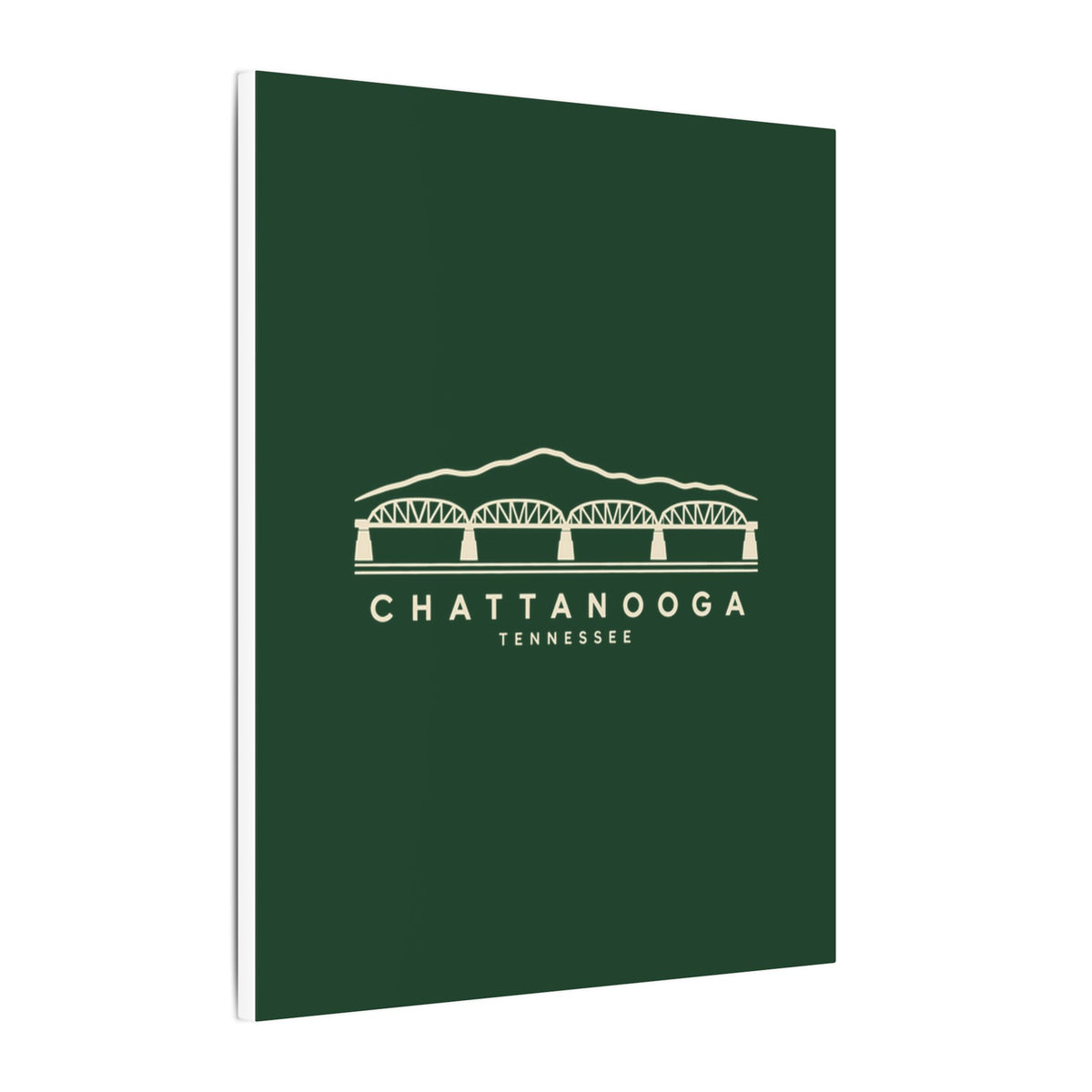 Chattanooga Walnut Street Bridge Canvas Print (Forest Green)