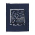 Johnson City Topo Map Blanket (Navy)