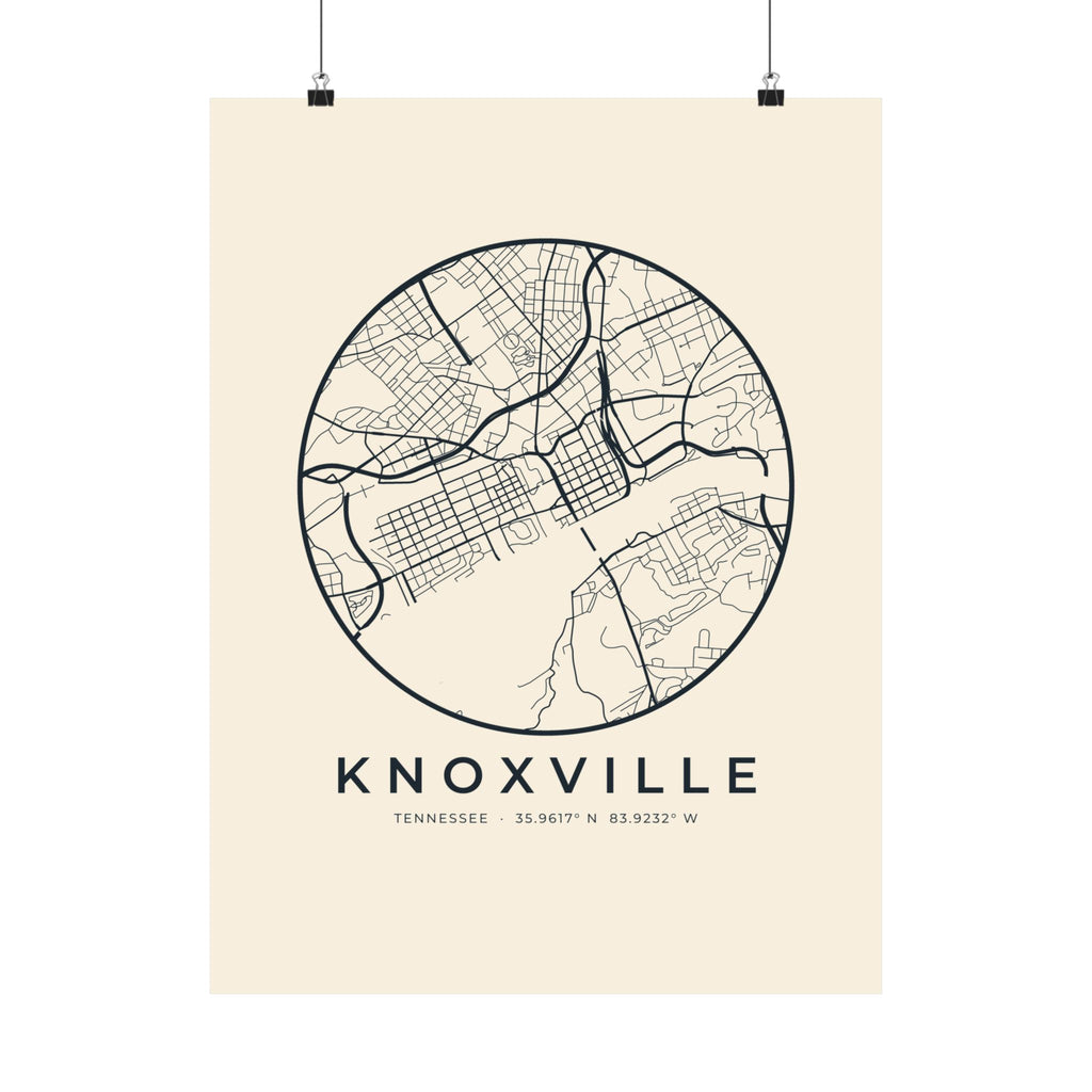 Knoxville Street Map Poster