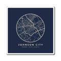 Johnson City Street Map Magnet (Navy)