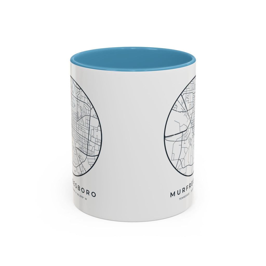 Murfreesboro Street Map Accent Mug