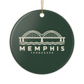 Memphis Hernando de Soto Bridge Ornament (Forest Green)